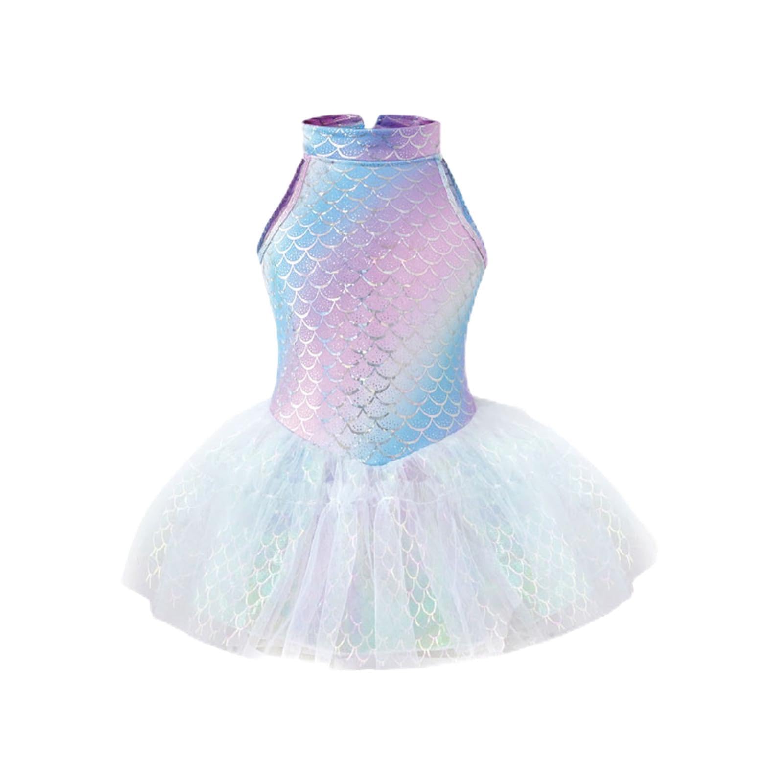 Bañador para niña con estampado de escamas, de dos piezas, con falda extraíble, ideal para niños pequeños, playa y fiestas en la piscina