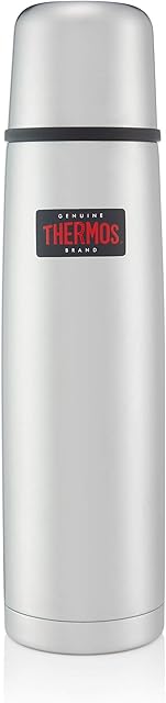 Thermos 184137 Light and Compact Flask, Stainless Steel, 1.0 L