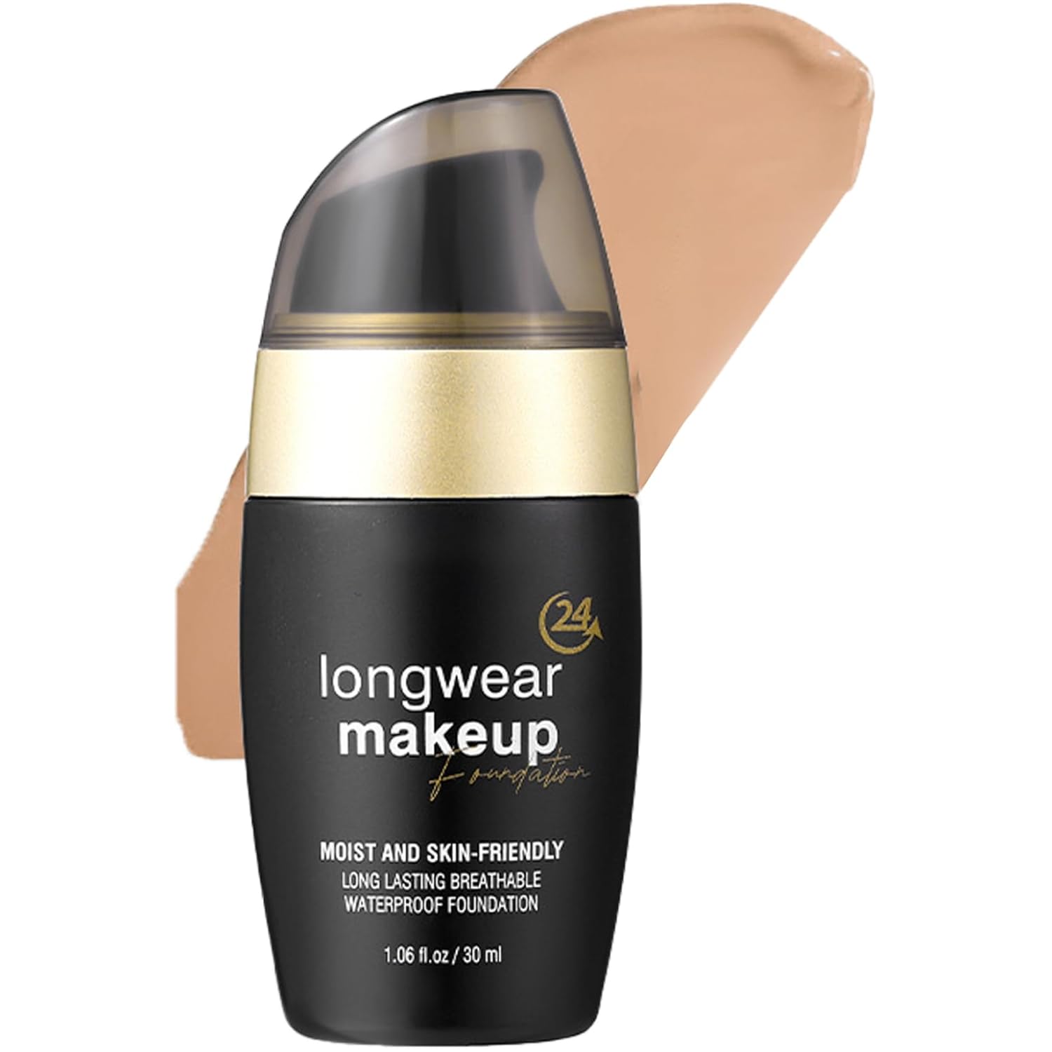 30ml Lightweight Liquid Foundation for Women Full Coverage Natural Finish Long Wear Oil Free Non Greasy Moisturizing Waterproof