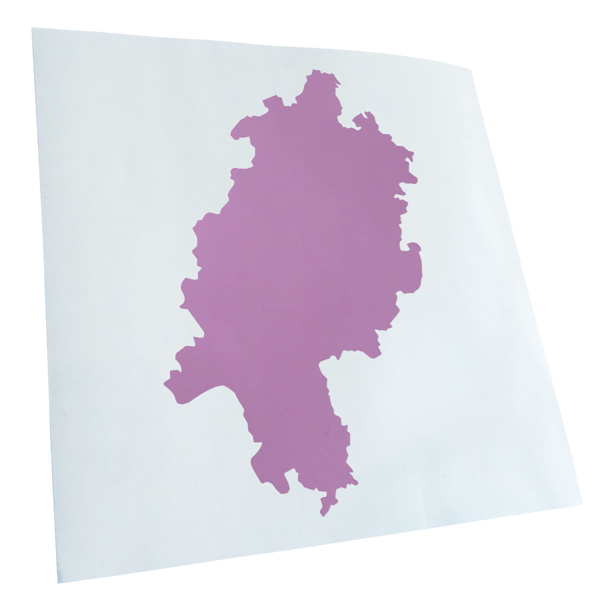 Kiwistar - Car Sticker - Lilac - 24 x 16 cm Hessen Germany Silhouette - Rear Window Car Sticker Weatherproof for Car Truck Moped Truck - Sticker Exterior Self-Adhesive Tuning Accessories for Windows