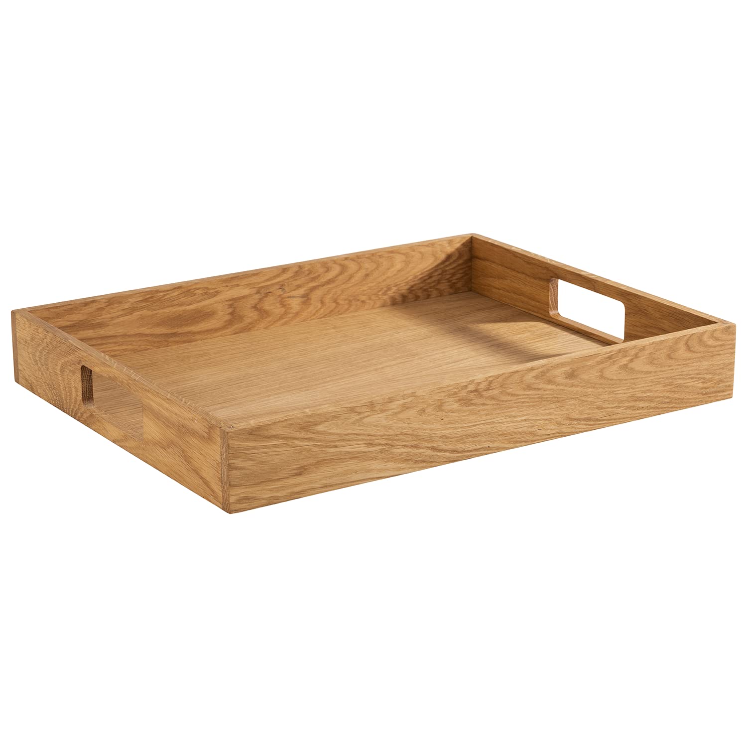 APS 761 - Vassoio da portata in rovere oliato, 45 x 35 x 6 cm, con 2 manici