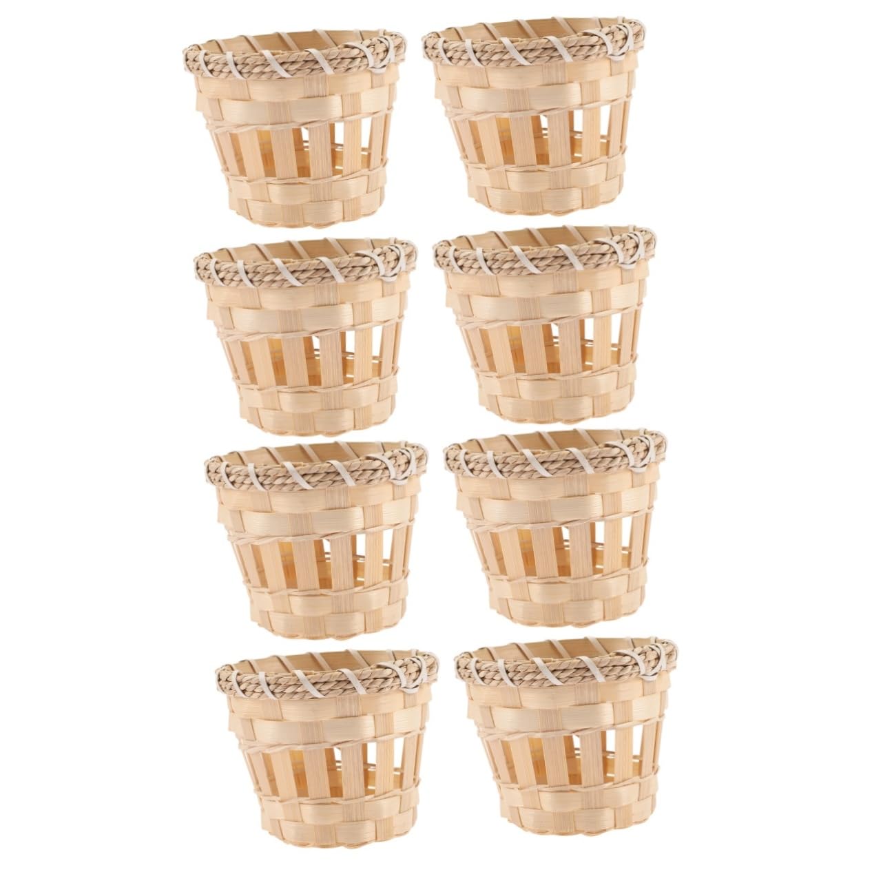 VILLCASE 2 Set Paralume Bamboo Naturale Per Lampada Sospensione Copertura Rustica Per Camera Ristorante E Da Pranzo 4 Pezzi*2