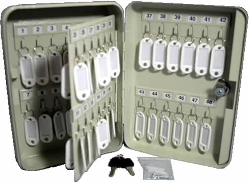 Miniatura 2 de BlueDot Trading Armario de 48 posiciones para llaves de almacenamiento para uso como soporte de pared, incluye herrajes, fabricado con construcción