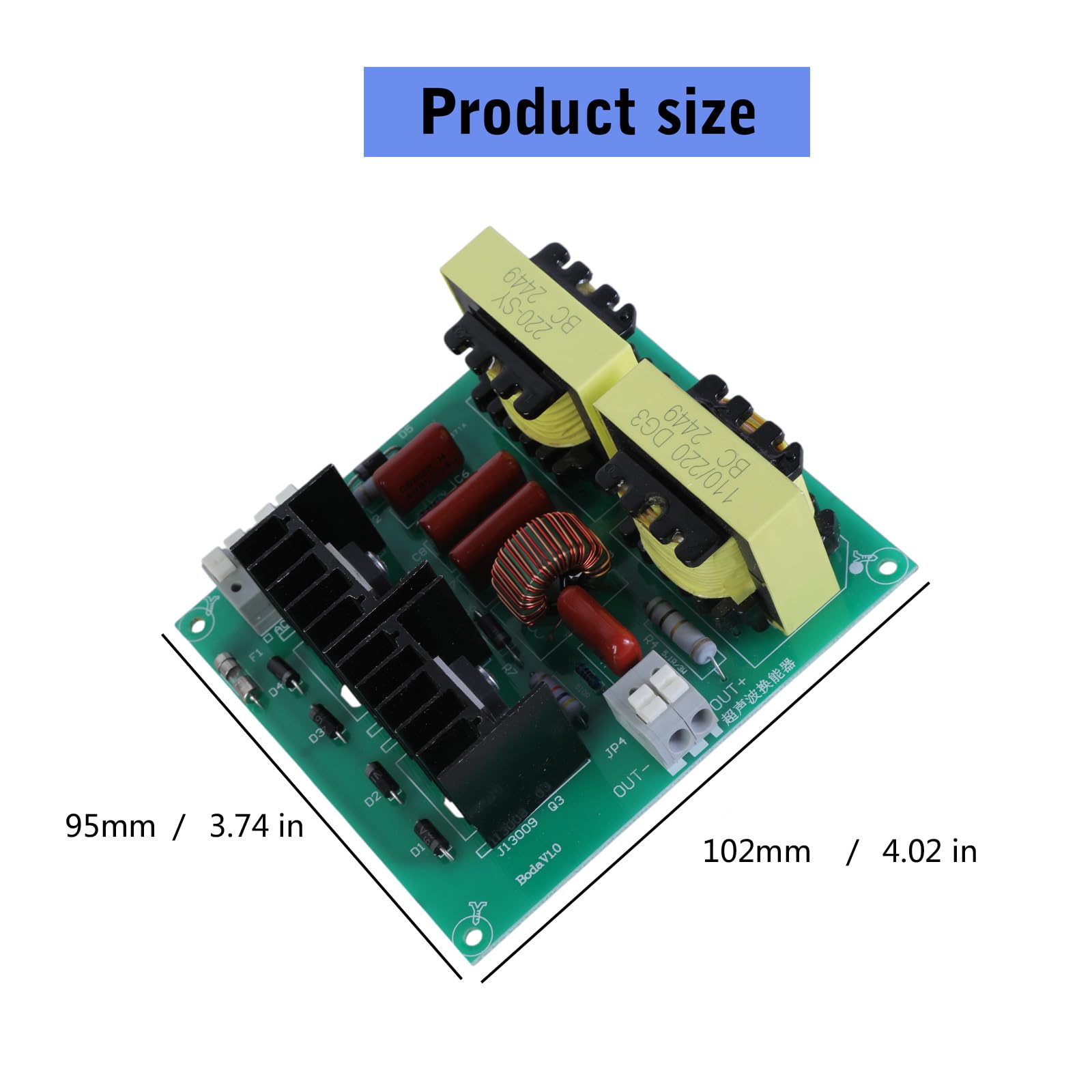 Precisions Engineered - Limpiador ultrasónico PCB 150 W con convertidores metálicos para uso en taller, placa de limpieza ultrasónica