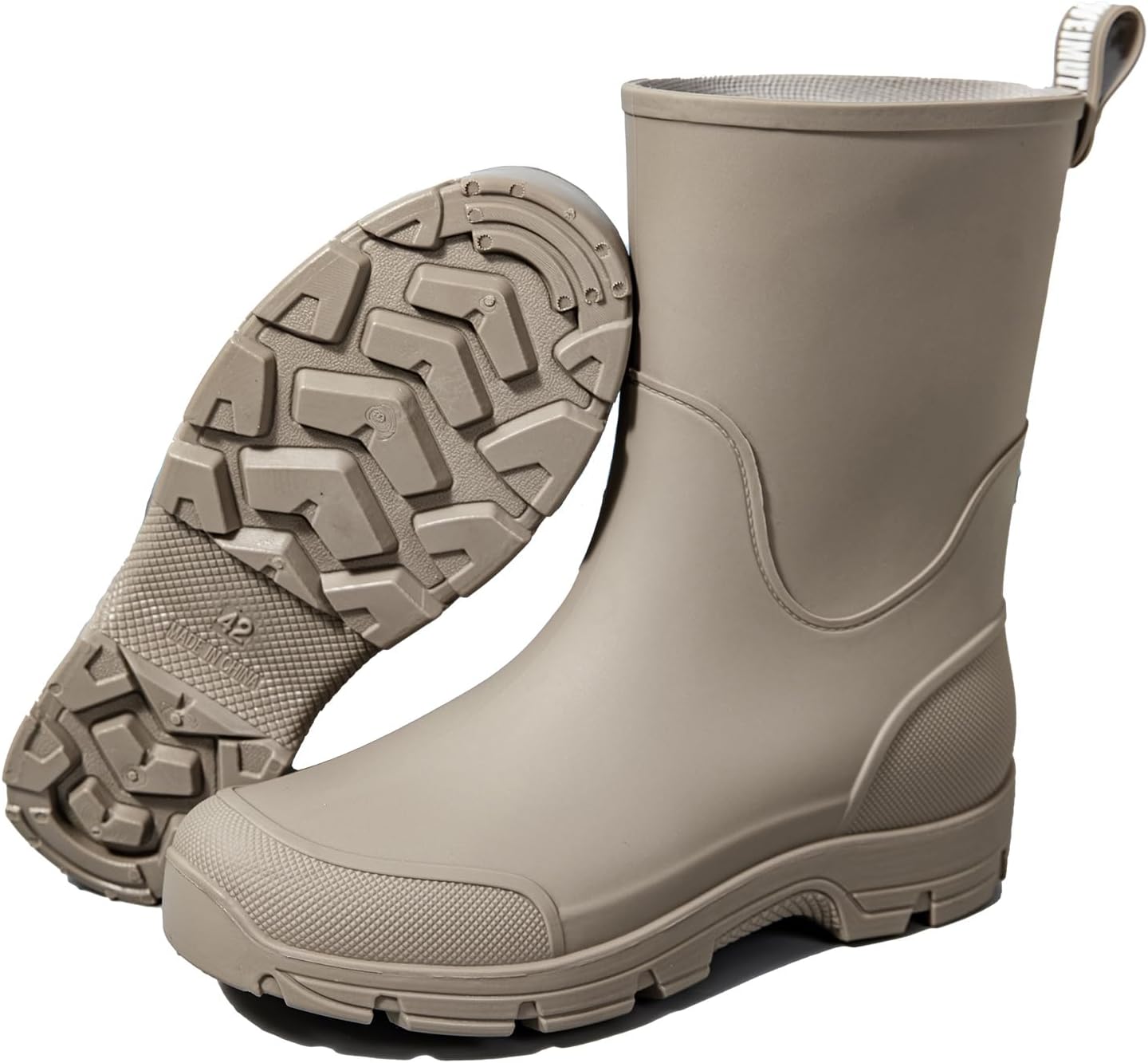 XUNRUO Mid Calf Garden Rain Boots for men and women,Waterproof Outdoor shoes Slip Resistant Fashion Boots - Image 3