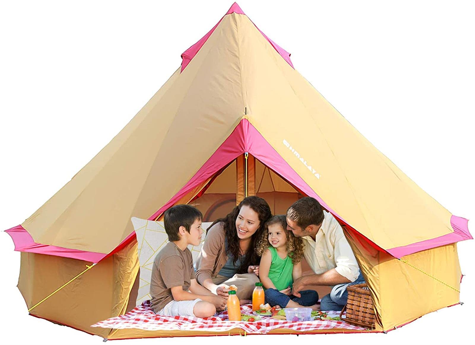 Namiot przenośny Namiot płócienny z otworem na piec Namioty z płótna bawełnianego Namiot jurtowy dla Campi4-sezonowy wodoodporny namiot dla rodziny Campioutdoor Glamping, Tipi