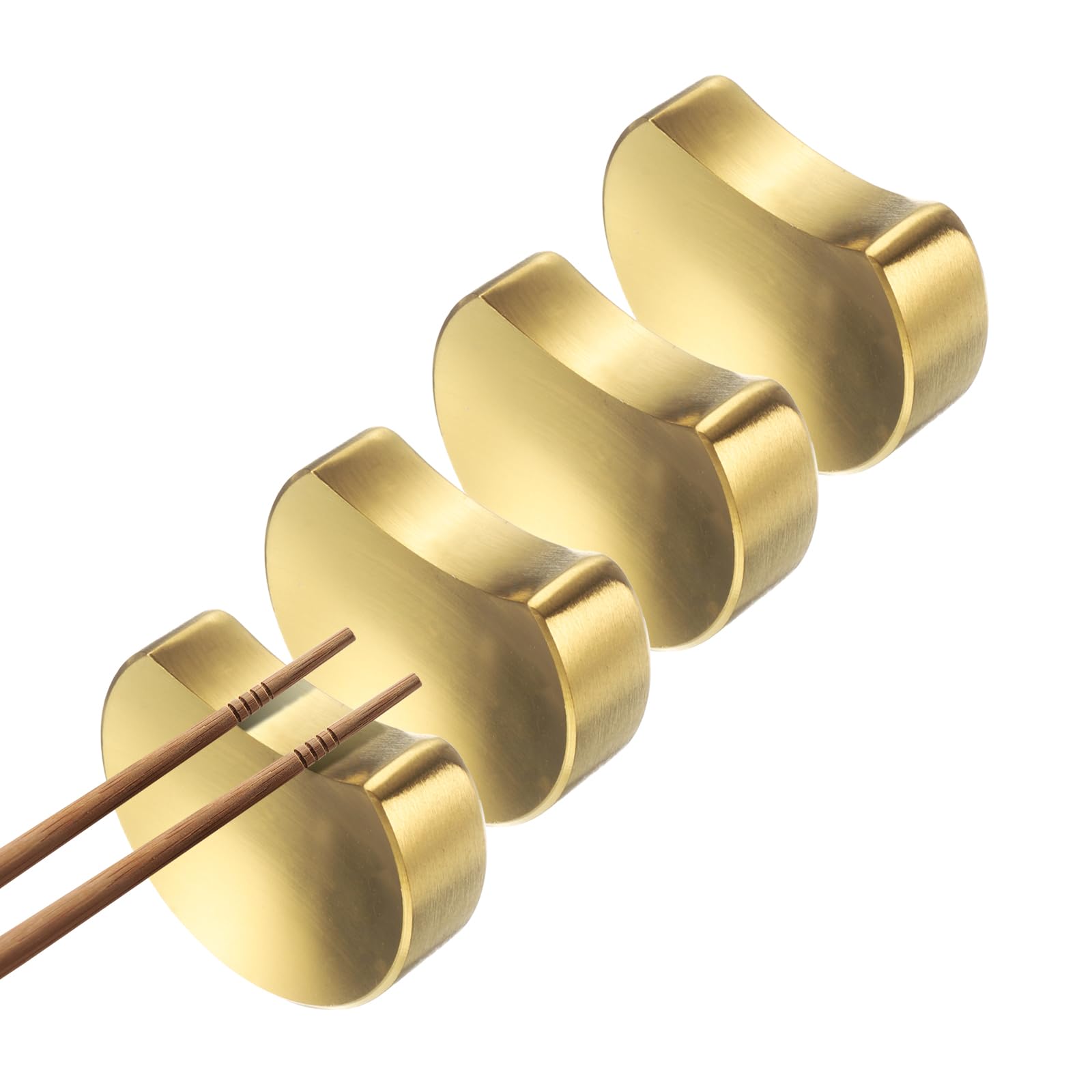 Repose-baguettes dorés en acier 304 style coussin, le cadeau idéal pour amateurs d'art de la table