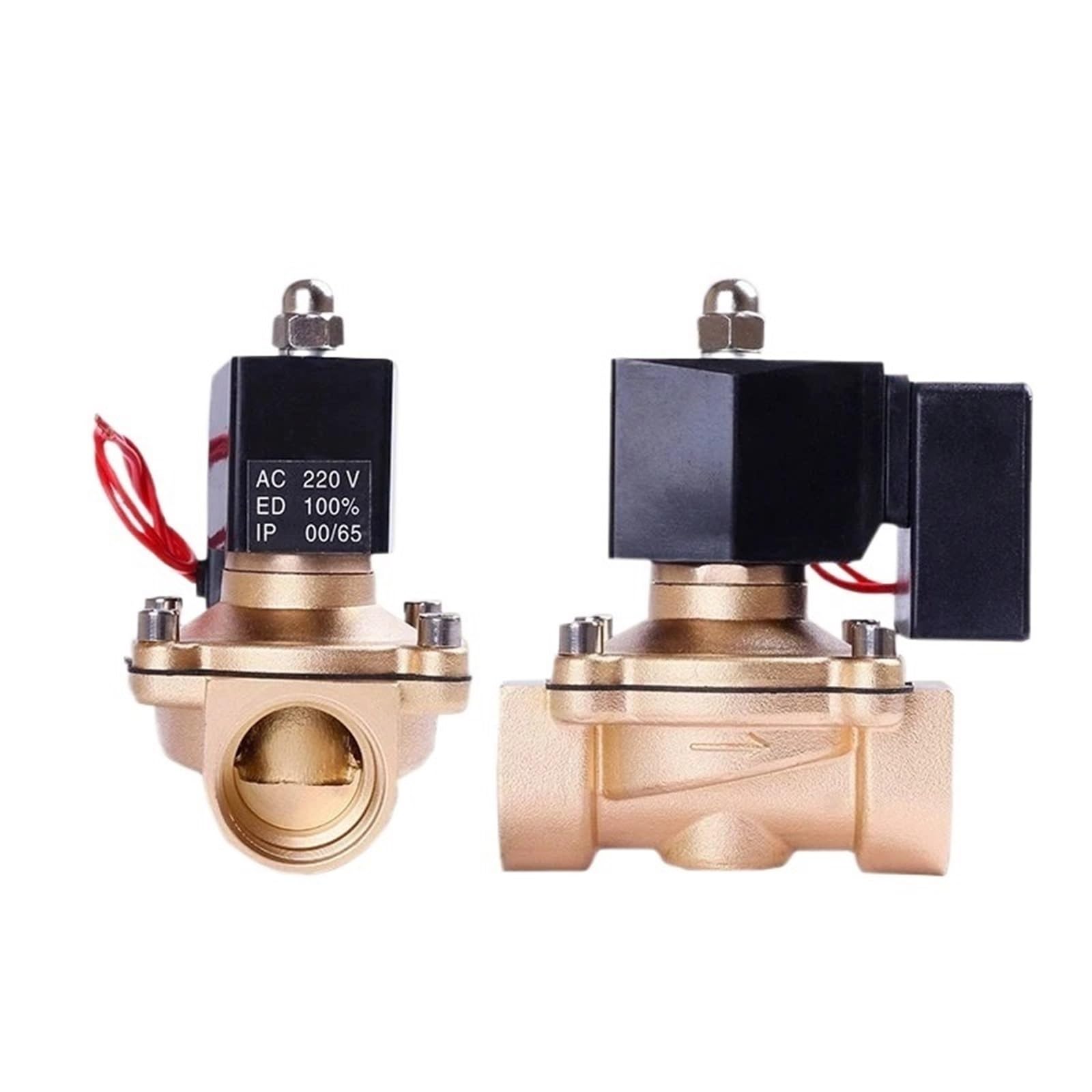 Électrovanne gaz 220V 24V 12V laiton normalement fermé NPT 1-1/4