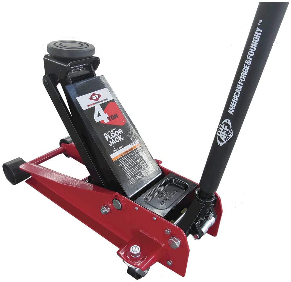 AFF Floor Jack, Dual Pump Hydraulic Car Lift System - 4 Ton Heavy Duty Capacity with Safety Bypass for Overload Prevention and Swivel Casters for Easy Movement, 400SS