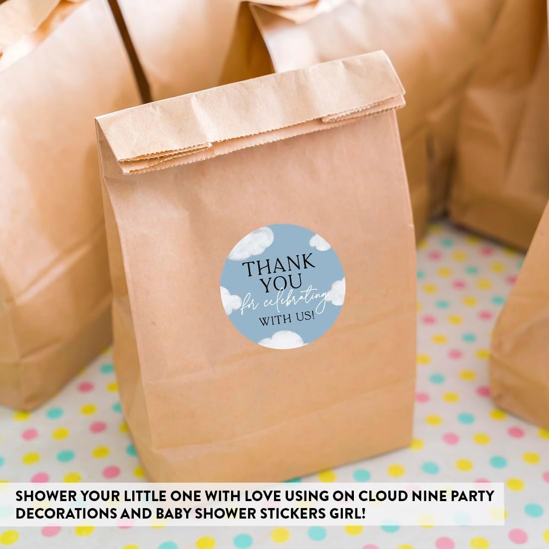 Andaz Press 2 Inch On Cloud Nine Baby Shower Decorations, Dusty Blue Thank You For Celebrating With Us Stickers, On Cloud 9 Party Decorations Baby Shower Stickers for Favors, Candy, Envelopes, 40 Pack - Image 7