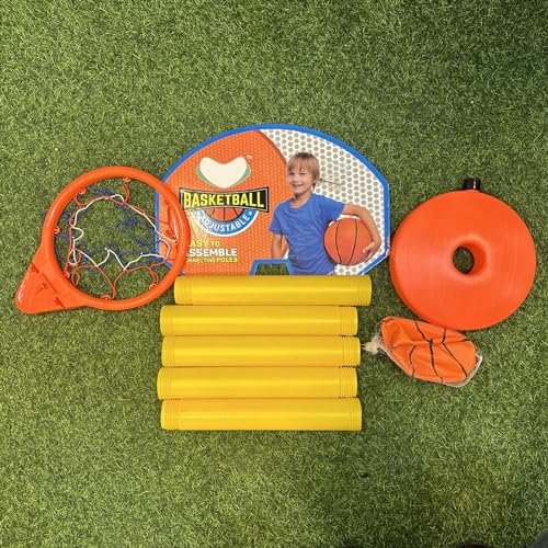 Image of Prime Adjustable Basket Ball Kit with Hanging Board Stand Toy for Kids Play Toy and Return Birthday Gift Item Pack of 1 (M1 Multi Color)