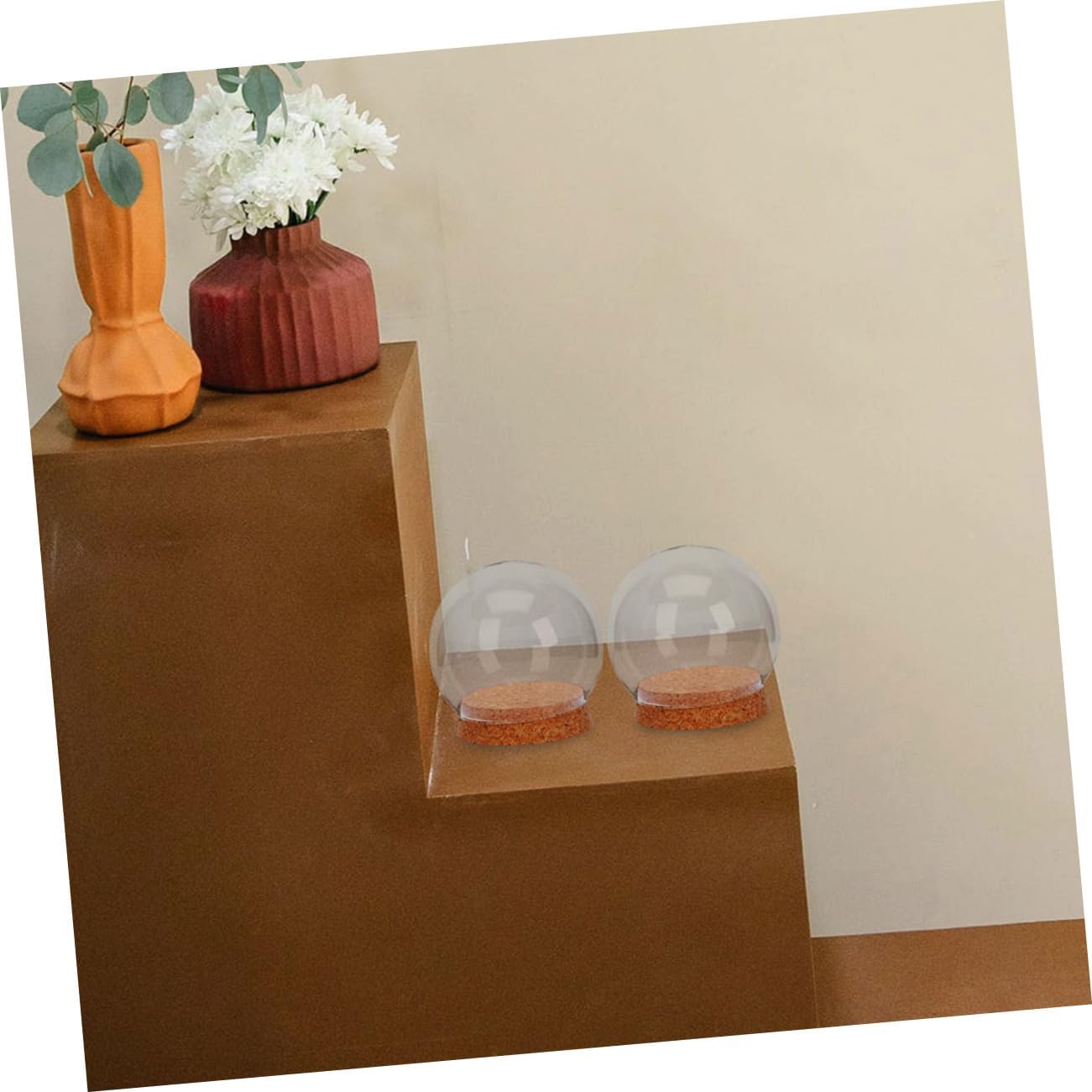 4pcs Glass Dome Covers Wedding Decorations Centerpiece Flower Protector Ornament