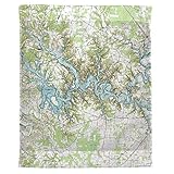 Betsy Drake TP613 24 x 30 in. Tims Ford Lake, TN Nautical Map Wall Hanging