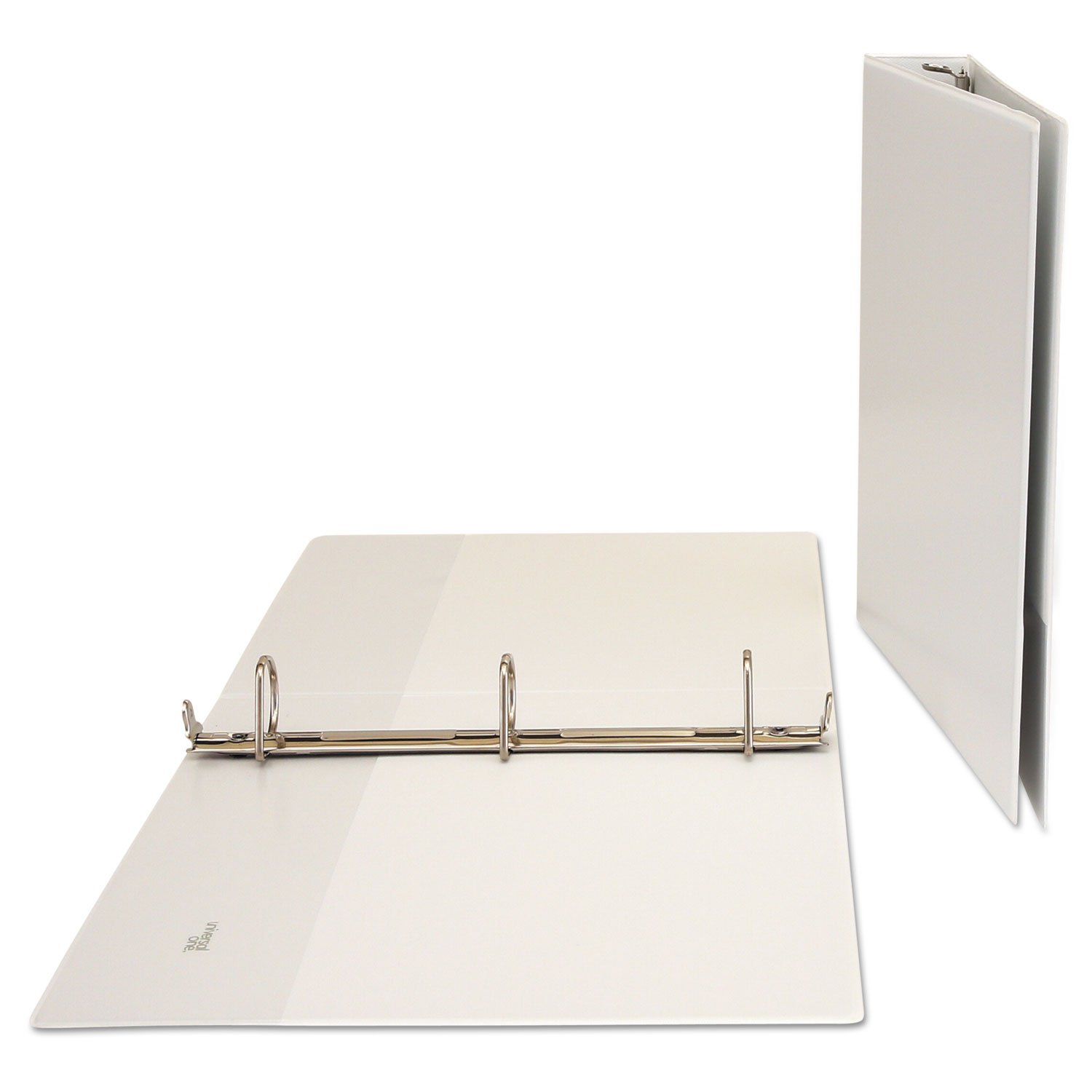 Universal 1.5" D-Ring View Binder, 375 Sheet Capacity, White
