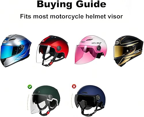 Miniatura 5 de Visera universal para casco de motocicleta, película antivaho y película resistente a la lluvia, 2 piezas, versión grande para lente de casco de