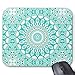 Produktbild Kaleidoscope Mandala In Turquoise White and Tan Mouse Pad