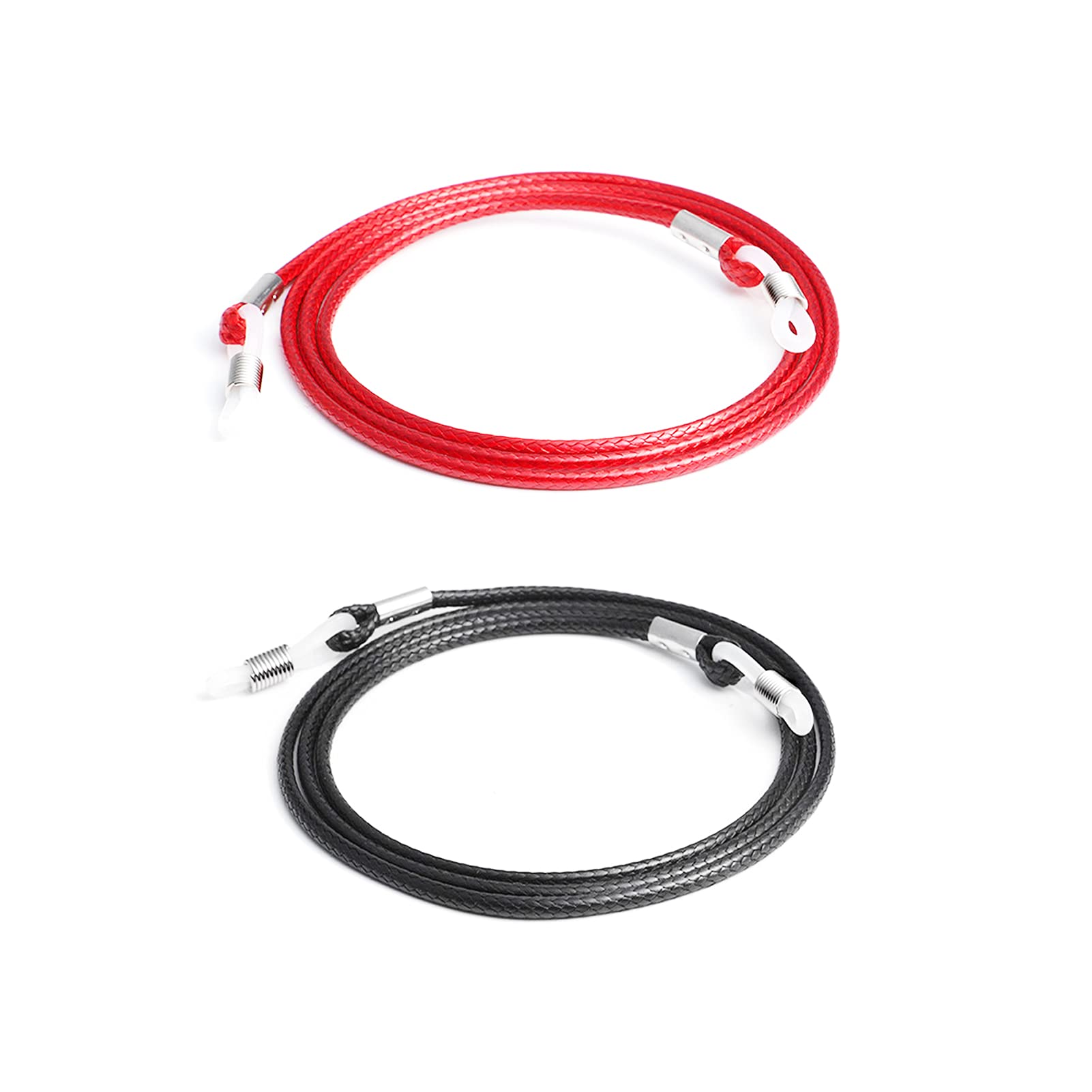 Meiyea 2 Pcs Non-Slip Glasses Retainer - Adjustable Eyeglass Straps Chain for Men and Women, Secure Spectacle Cord Lanyard to Prevent Dropping and Loss