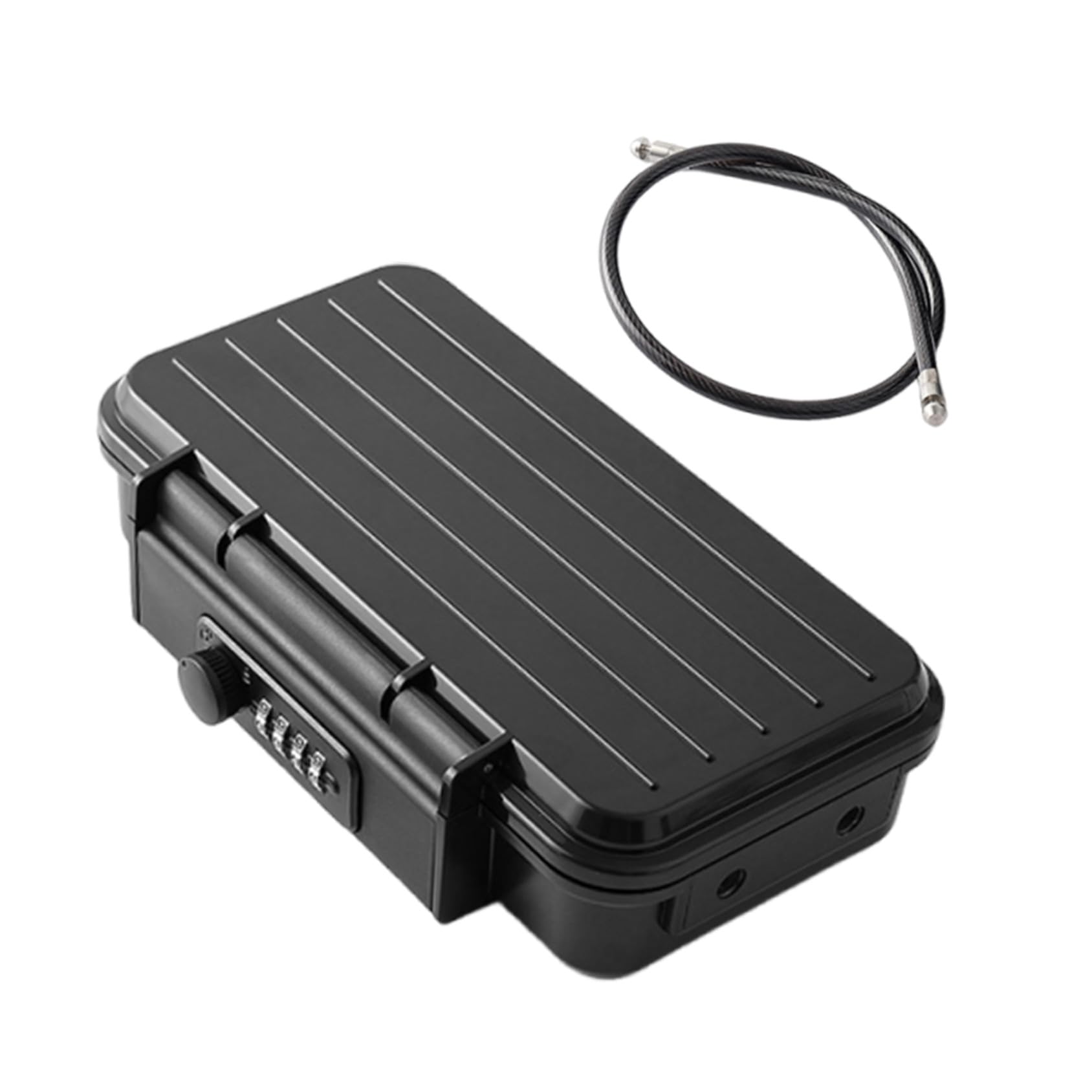 Coffre-fort Portable Noir Câble Acier Amovible, Boîte Étanche