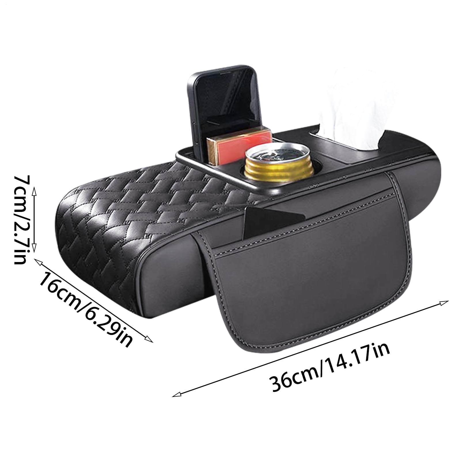 Waterproof Arm Rest Pad - Car Armrest Cover, Multifunctional Vehicle Accessory | Auto Booster Cushion Suitable for Trucks Interior Protection Comfort Support Center Console Organizer Driving Convenien