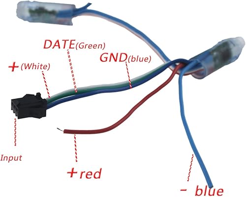 Miniatura 4 de odlamp WS2811Dream Color RGB cambiante enfrentable LED pixel Cadena 12mm de DC5V impermeable para fiesta de Navidad de luz Publicidad Junta
