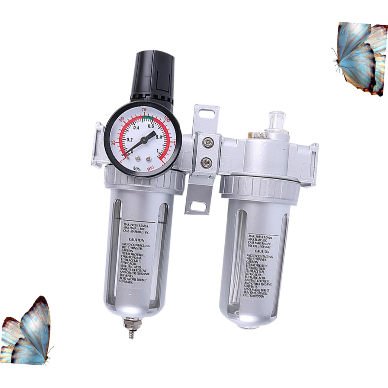 Holibanna Compressore Aria con Regolatore e Separatore Acqua per Condensa Facile Installazione e Manutenzione Adatto per Utilizzo Industriale