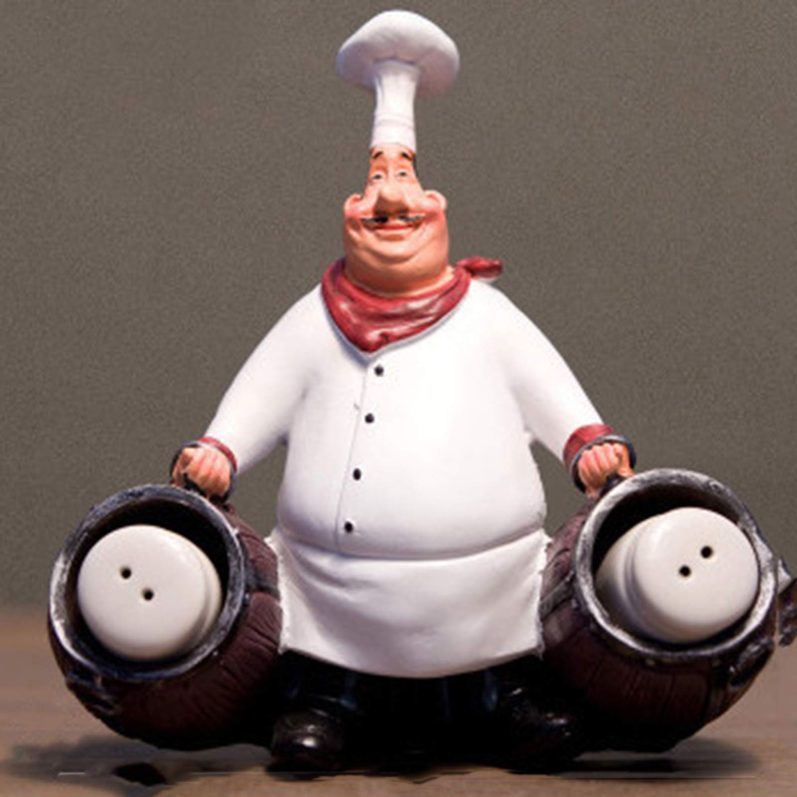 HAMPPLIES Resin Kochfigur - Handbemalte Deko Für Wohnzimmer Und Büro