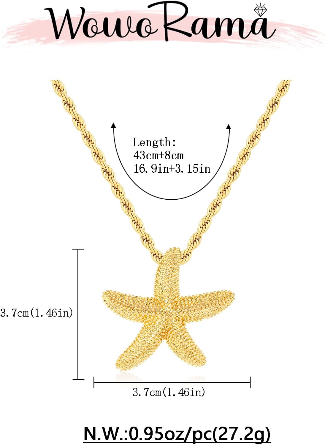 WOWORAMA Gold Necklace for Women Boho Spiral Conch Shell Necklace Starfish Necklace Vintage Ocean Sea Shell Choker Pendant Necklace Adjustable Summer Beach Jewelry - Image 6