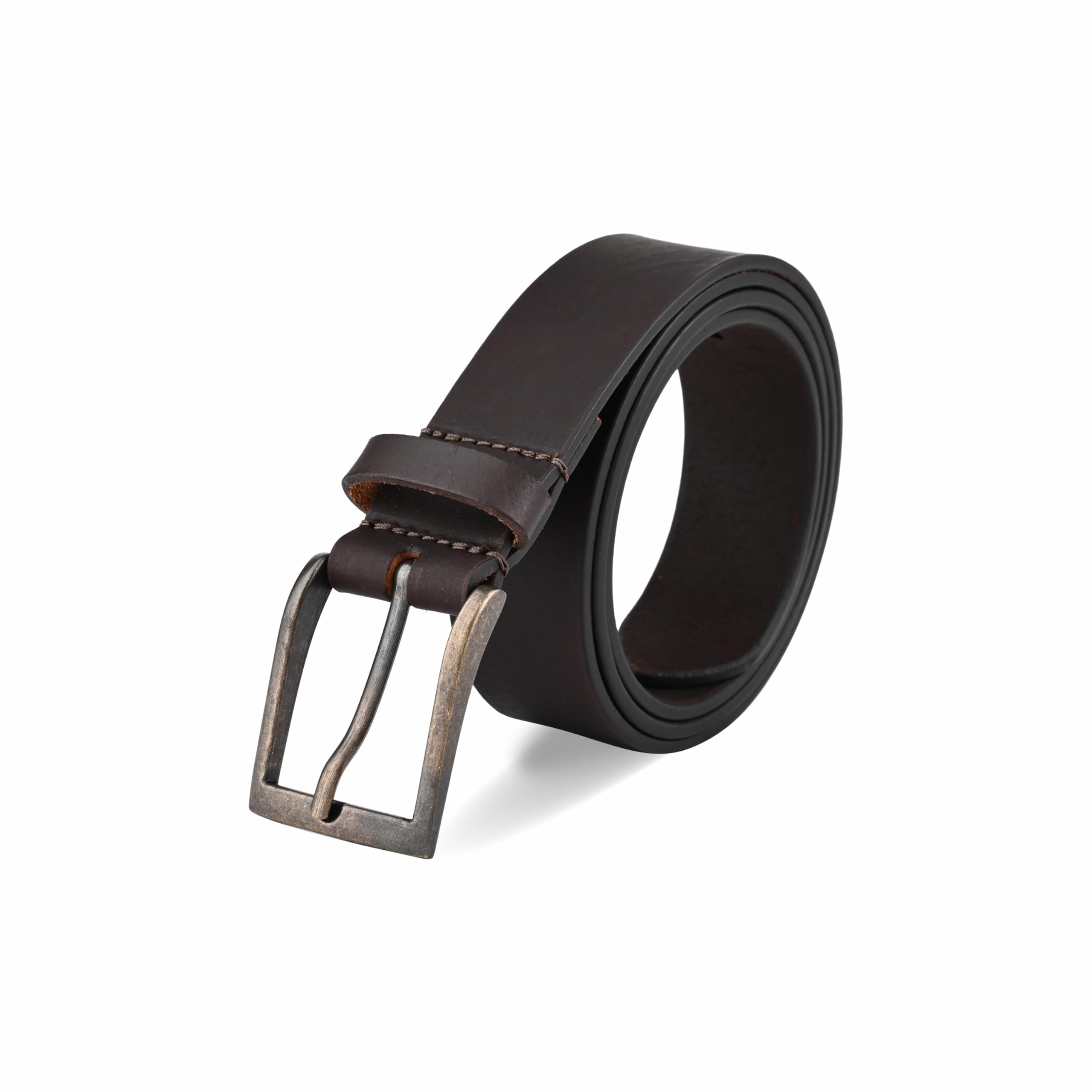 Leather Company 30 MM Solid cherry brown with Nickel buckle belt for men, Made in India,Leather Belt for men,Premium Leather Belt-picture-30