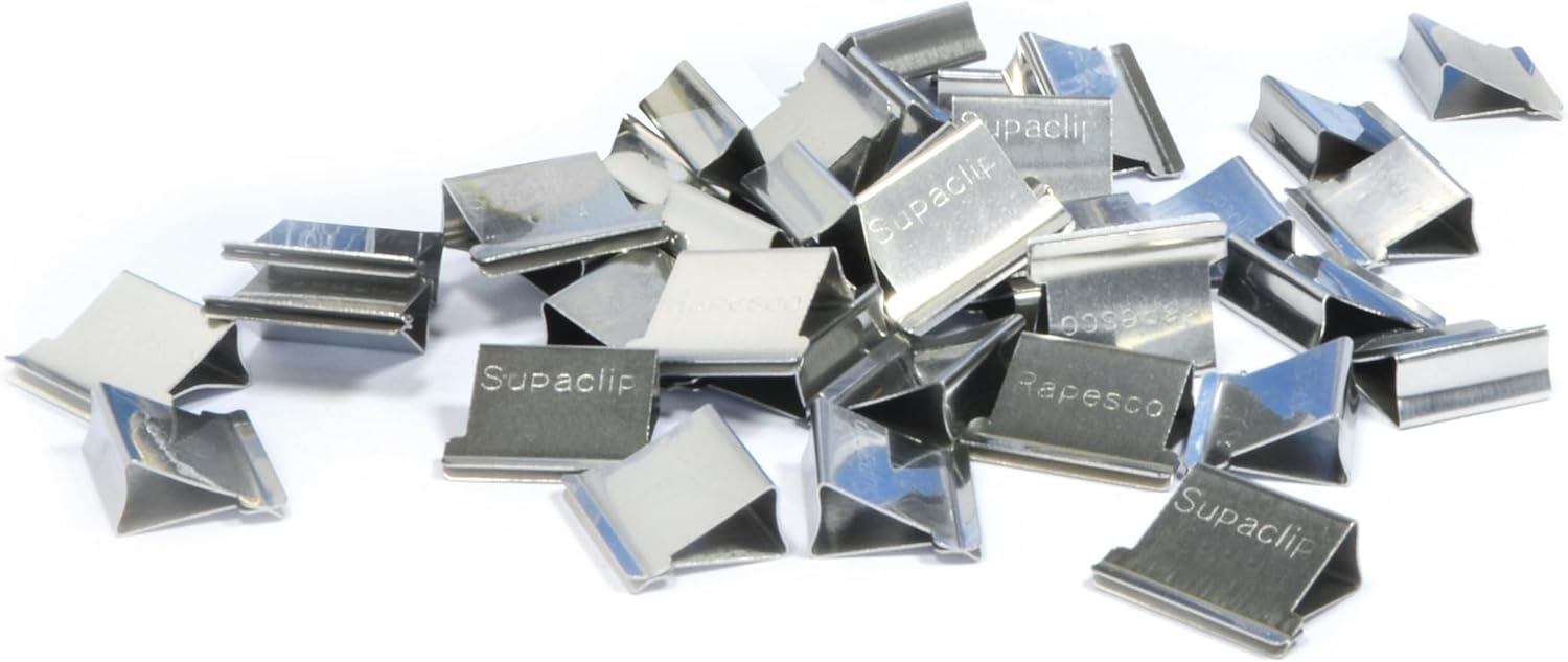 Rapesco 1316 Supaclip 60 Bulk Pack Stainless Steel Refill Clips, Pack of 250