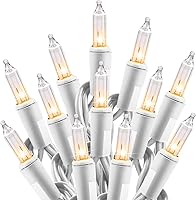 Vista 14 de Minetom Guirnalda de luces de Halloween para exteriores, 100 unidades, 25 pies, bombilla incandescente, mini luces para Navidad, guirnalda de Púrpura