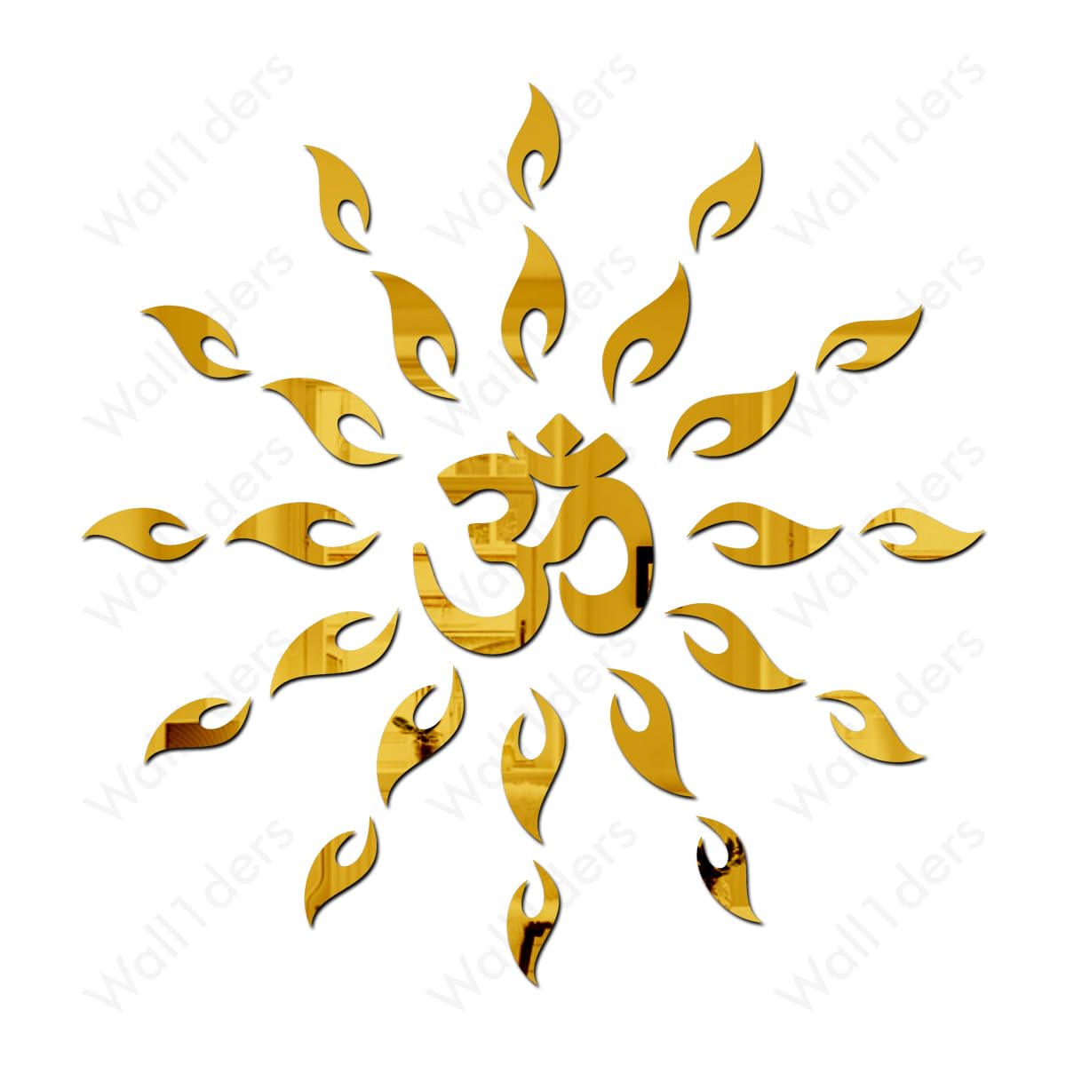 Wall1ders Om Mandala Golden Mirror Stickers for Wall, Acrylic Mirror Wall Decor Sticker, Wall Mirror Stickers, Acrylic Stickers, Wall Stickers for Hall Room, Bed Room, Kitchen. (B0CNXYF61M) Amazon Price History, Amazon Price Tracker