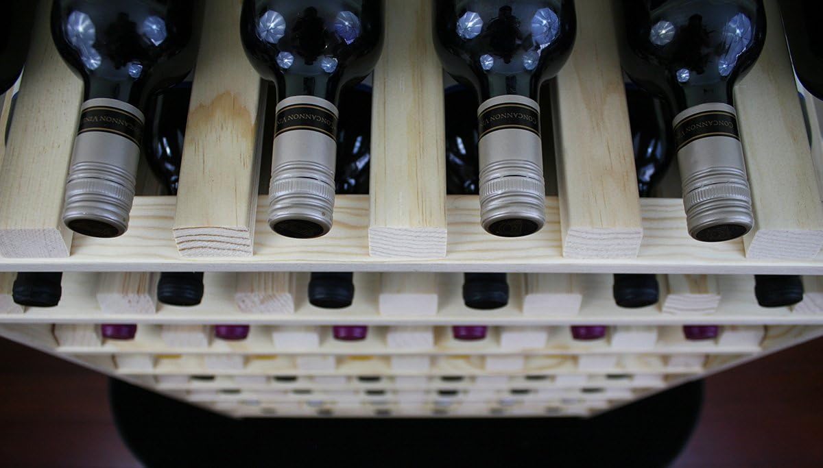 Creekside 48 Bottle Modular Wine Shelves (Pine) by Creekside - Exclusive 12-inch deep design, bottle necks don't stick out! Quality, high grade pine., 12", Pine