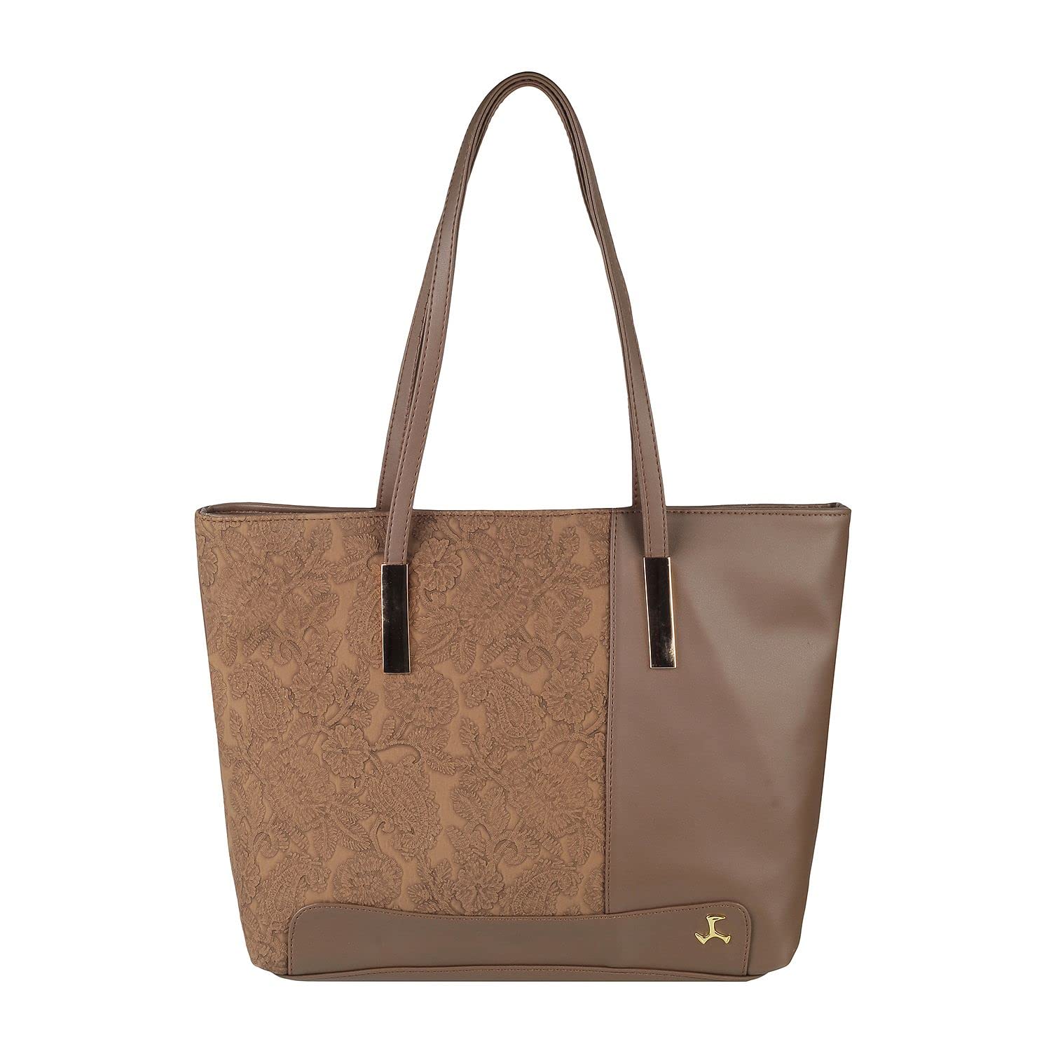 Mochi Womens Synthetic Brown Tote Bag (One Size) (B0B8XGB11K) Amazon Price History, Amazon Price Tracker