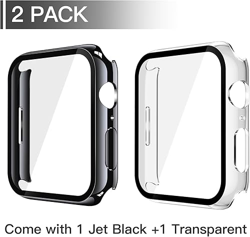 Miniatura 48 de Misxi [Paquete de 2] - Funda impermeable con botón para Apple Watch Series 6, SE, Series 5, Series 4 de 40 mm, funda protectora anticaídas de 1