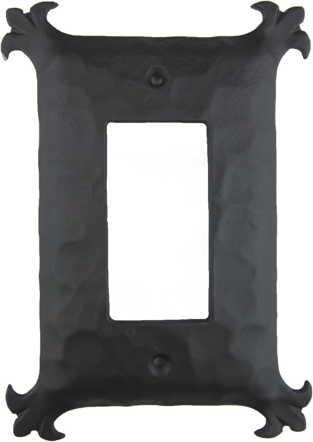 Spanish Revival Hammered Iron Switch Plate Cover Single GFI Decora EPH33
