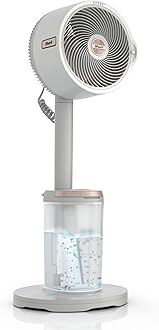 FlexBreeze Pro Mist Fan — Indoor & Outdoor, Integrated Misting, Pedestal to Tabletop, Corded or Cordless, Up to 24-Hr Battery, Oscillating, White, FA302WH (2025 Release)