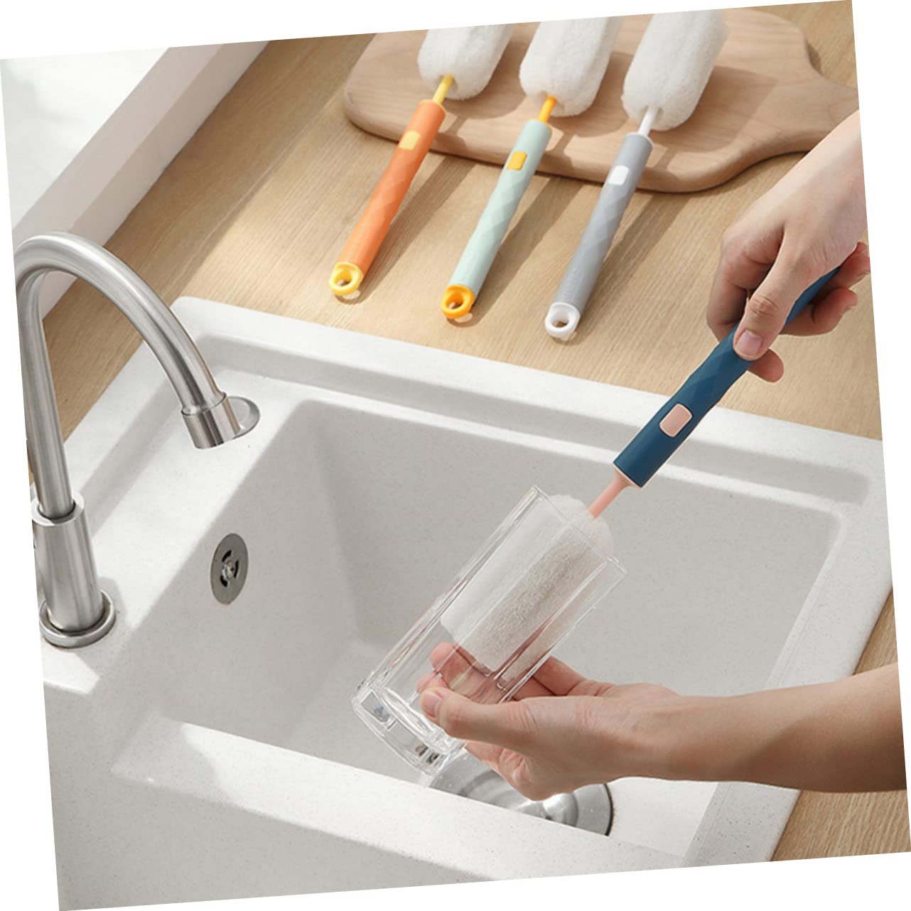 VICASKY 12pezzi Spazzola Per Biberon Con Manico Lungo Spazzola Dettagliata Per Pulizia Di Bottiglie e Tazze Design Rimovibile e Multiuso