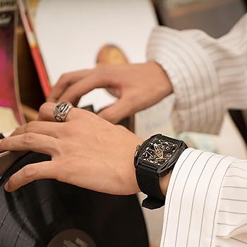 未使用保管 トノー型 スケルトン 自動巻き Amazon | [公式販売店