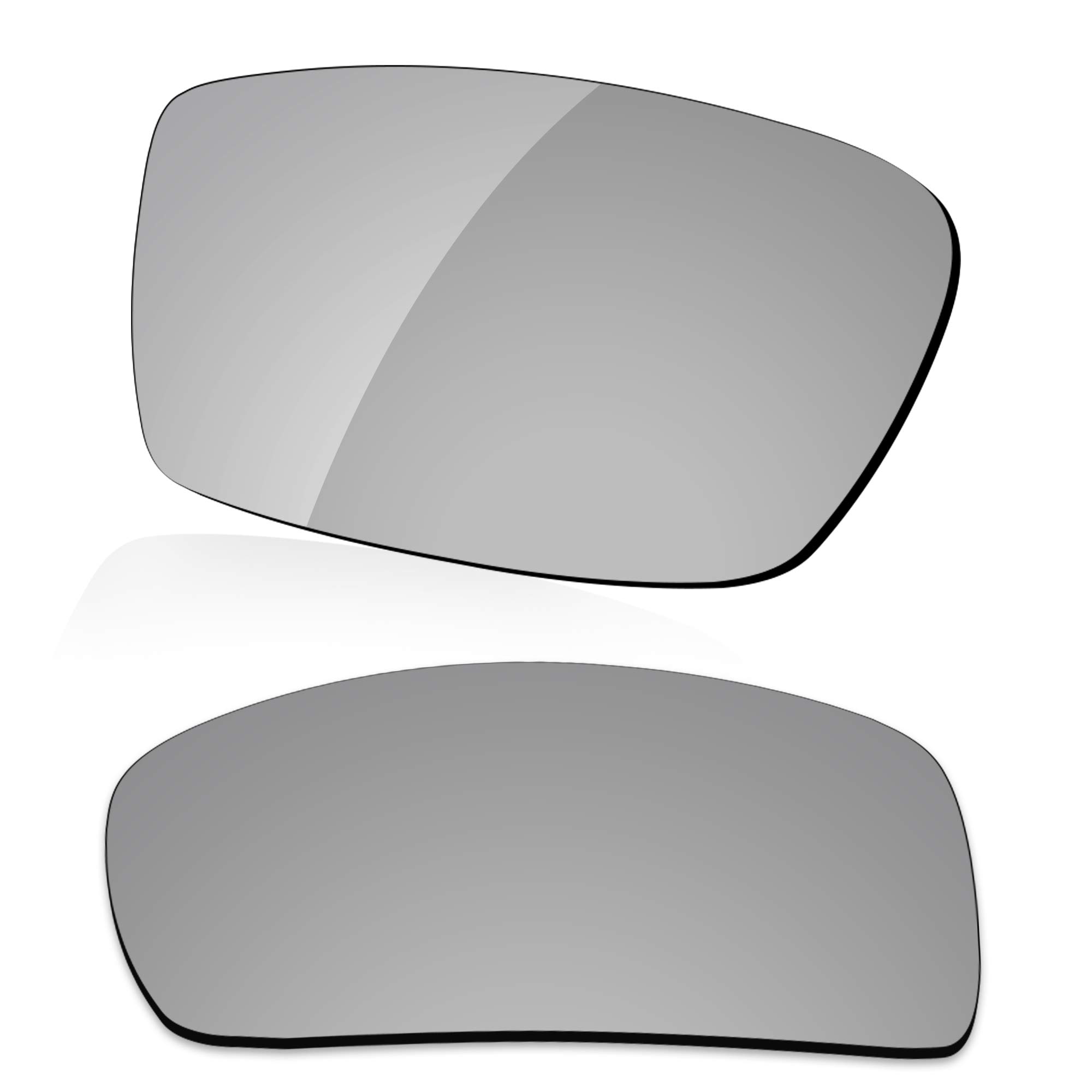 LenzReborn Polarized Lens Replacement for Oakley Crankshaft OO9239 Sunglass - Silver Grey - Polarized Mirrored