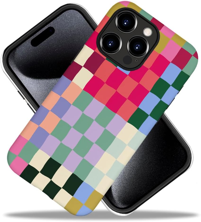 SEized Case Compatible with for iPhone 16 Pro Max,Colorful Checkerboard Phone Case for Girl Women Boy Men,Durable Protection Phone Case for iPhone 16 Pro Max - Image 2