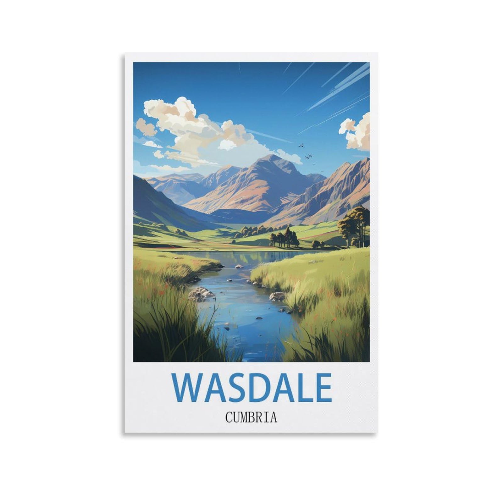 Vintage Metal Tin Sign for Cafe Wasdale Cumbrias Vintage Signs Home Kitchen Rustic Travel Metal Signs Wall Art Decor 30x30cm