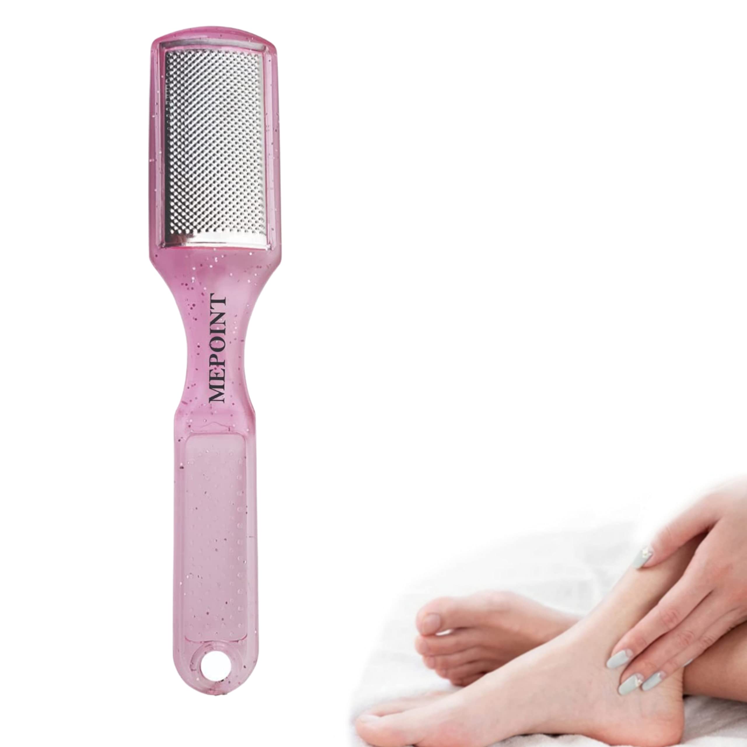Mepoint Foot Scrubber for Dead Skin,Pedicure Tools for Feet,Foot File for Women,Foot Cleaner Brush,Foot Scraper Callus Remover,Heel Scrubber for Cracked Heels Safe Tool Pack of 1 colour may vary-image-1