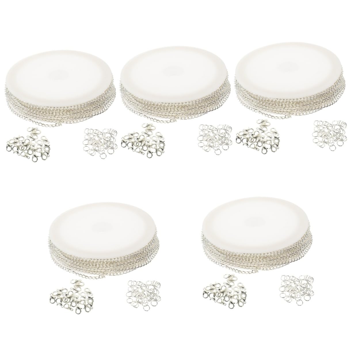 HOMSFOU 5 Braccialper Diy con Chiusura Moschettone per Collane e Accessori Fai da Te Ottimo per Creazioni e Riparazioni