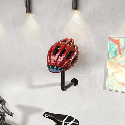 Miniatura 5 de Soporte para casco de motocicleta, soporte para casco de montaje en pared, fácil almacenamiento para cascos de motocicleta, sombreros, cascos de