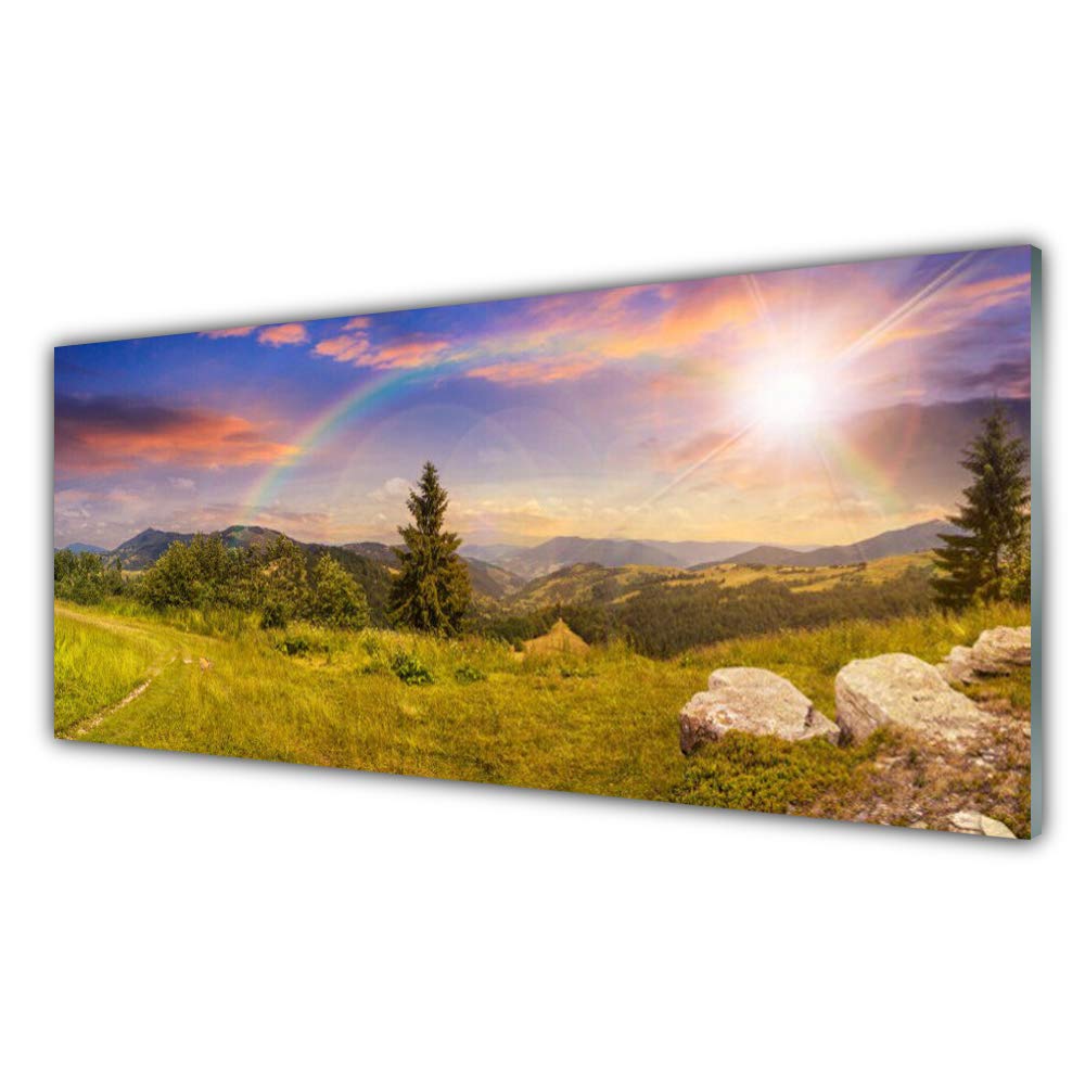 Impression sur Verre Trempé Tulup 125x50cm pour Décoration Murale Moderne de Salon