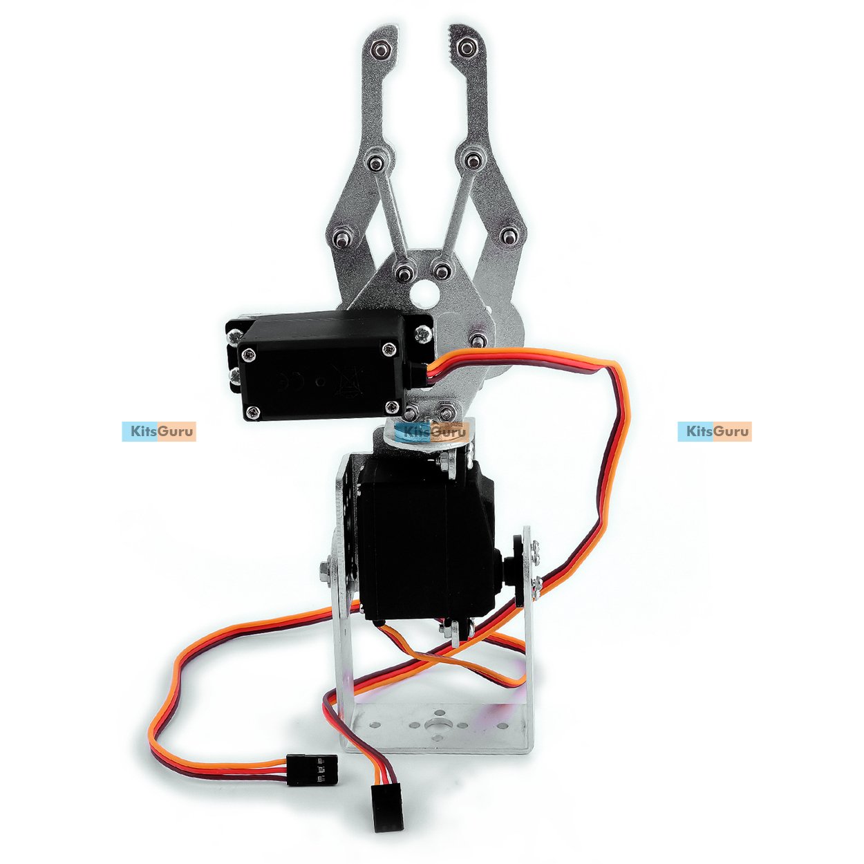 KitsGuru Full set 2DOF Metal Mechanical Gripper Robot Arm Manipulator Claw without Motors
