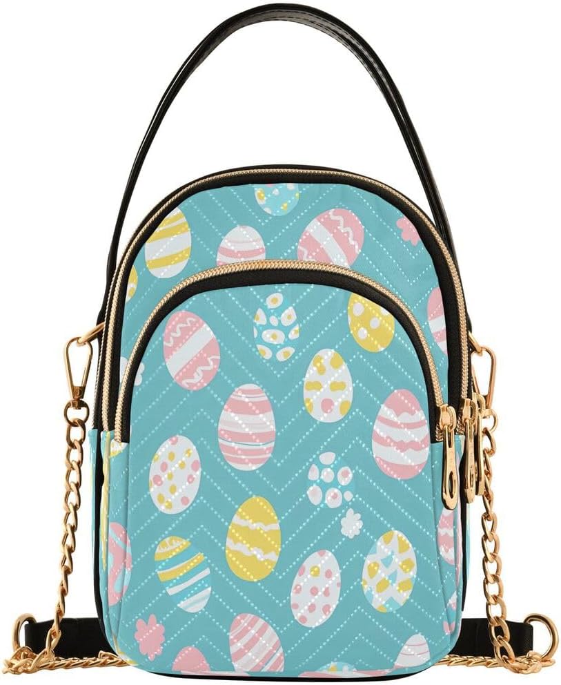 ALAZA Cute Parrot Bird Palm Leaf Tree Crossbody Bag Small Shoulder Handbags Leather Purse for Women