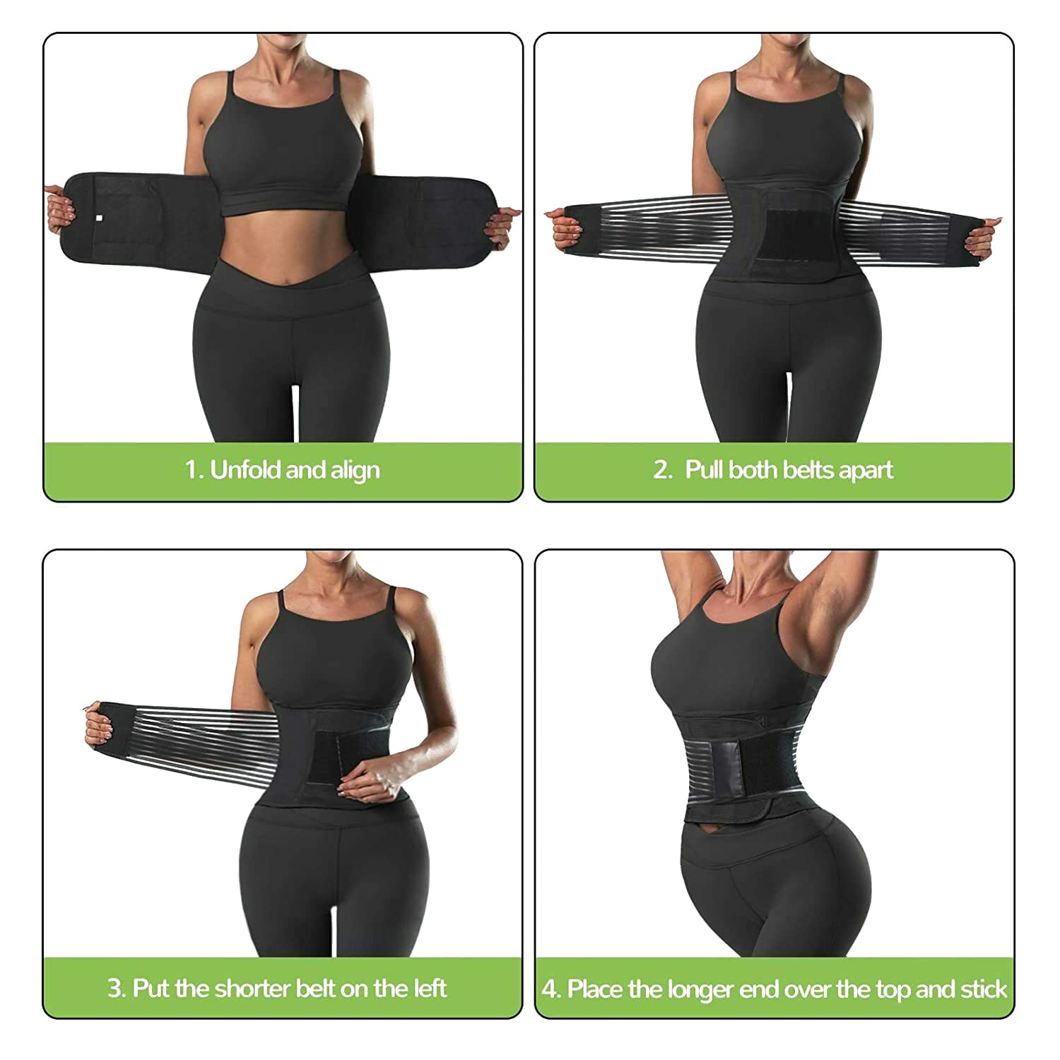 FEimaX Ceinture de Sudation Abdominale pour Femme Homme Ceinture Amincissante Sauna Gaine Ventre Plat Corset Minceur Serre Taille Soutien du Dos et Lombaire pour Fitness Sport