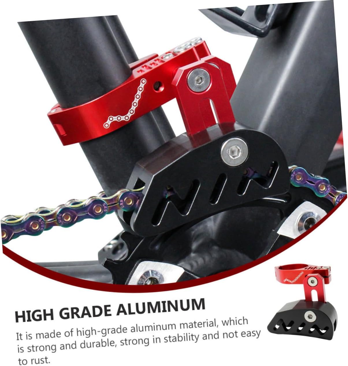 1Set Positive Negative Teeth Chain Stabilizer for Mountain Bikes High Grade Chain Deflector Chain Tensioner Lightweight Design Prevents Chain Drop