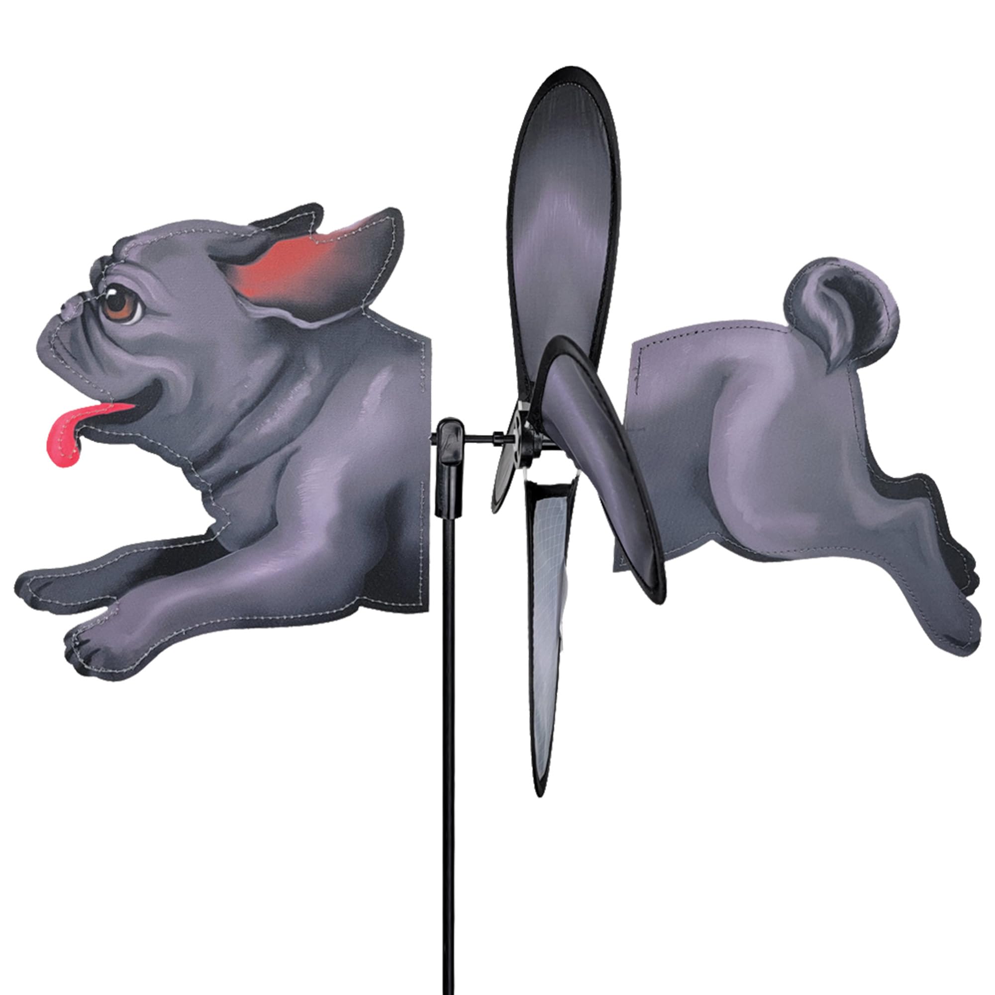 19" Black PUG-Petite Garden Wind Spinner